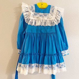 Vintage blue mini world dress 5t